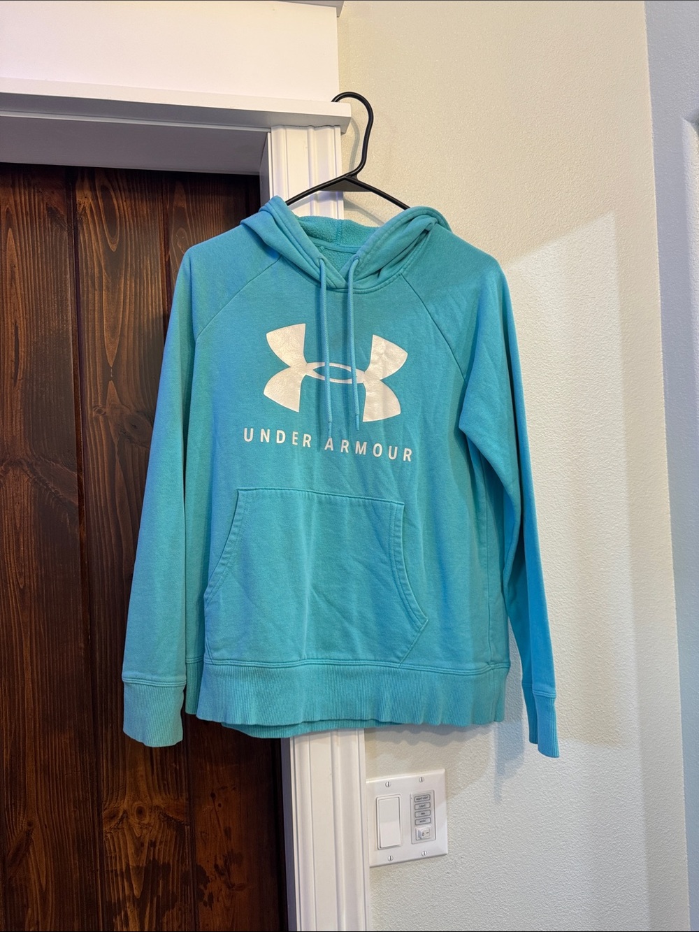 Under Armour Aqua Pullover Hoodie with White Logo